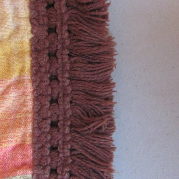 New Handcrafted Fringe Striped Long Shorts Sz S/M Boho Tribal Festival Hippie - Picture 6 of 9